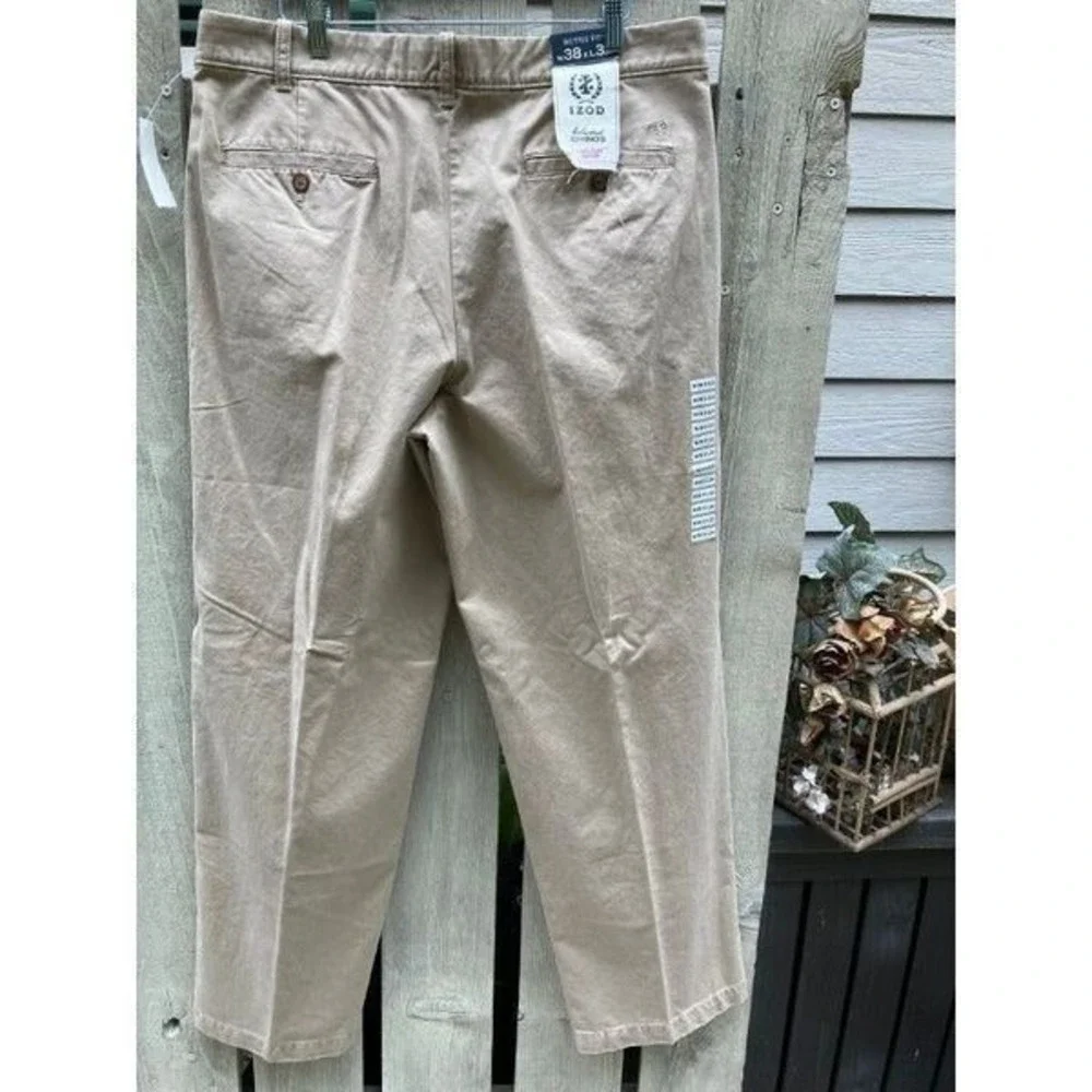 Izod Sz 38Wx32L Washed Chino Metrix Fit KHAKI Pants